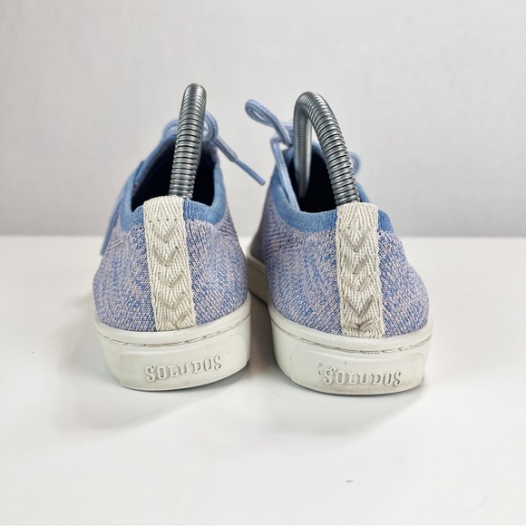 Soludos Knit Ashore Sneakers Size 8/38.5 Lace Up Low Tops Shoes Blue Purple Knit - Picture 5 of 11